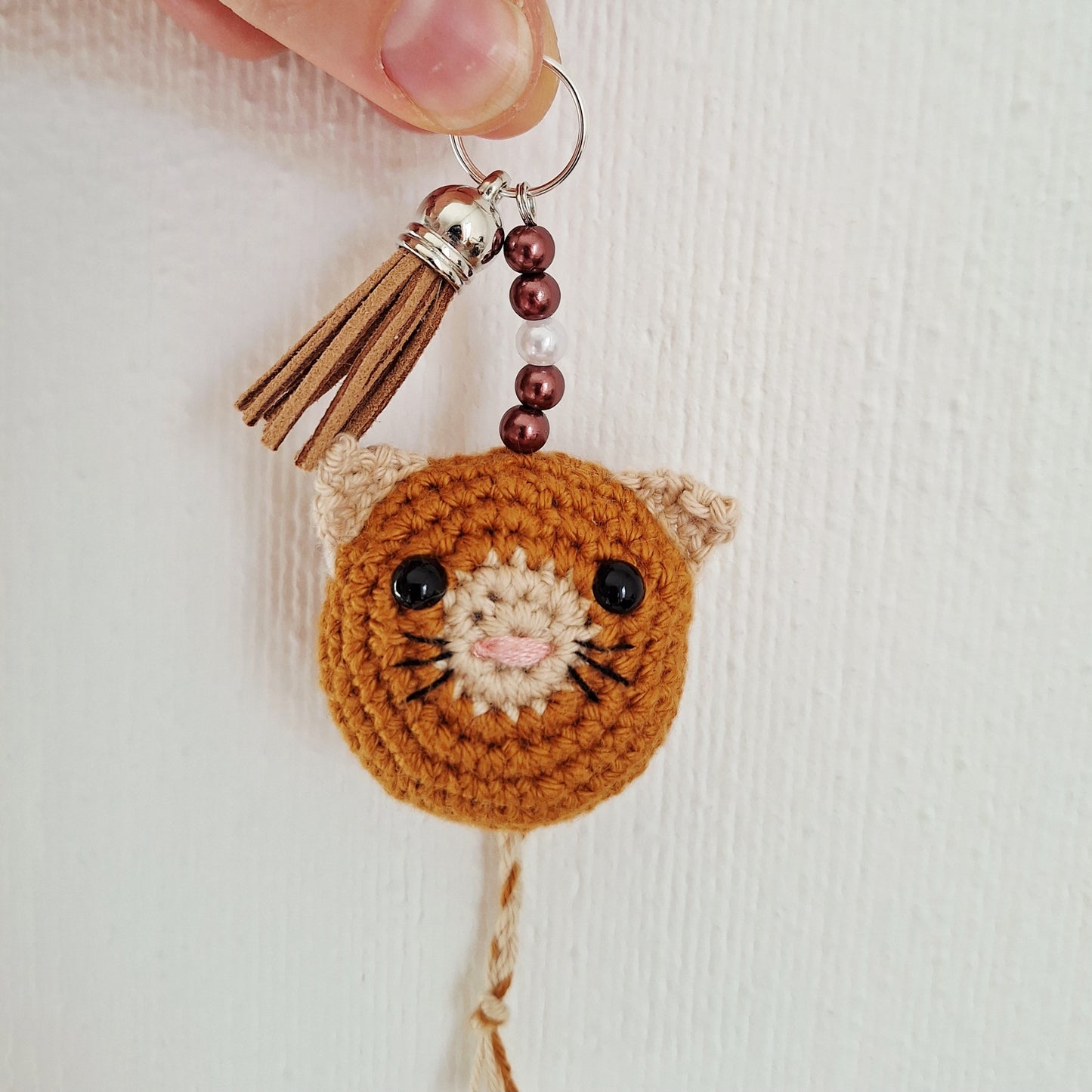 Amigurumi Katzen Schlüsselanhänger, personalisierbar in verschiedenen Farben