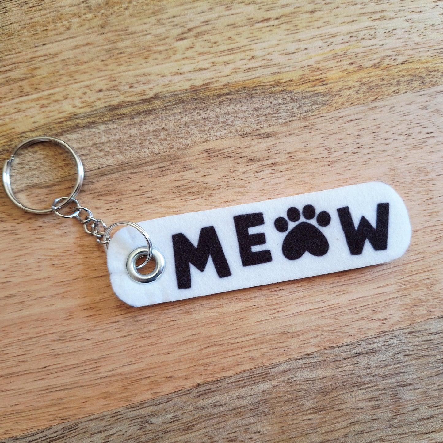 Hang-Tag Katzen Schlüsselanhänger aus Filz mit Spruch, personalisierbar