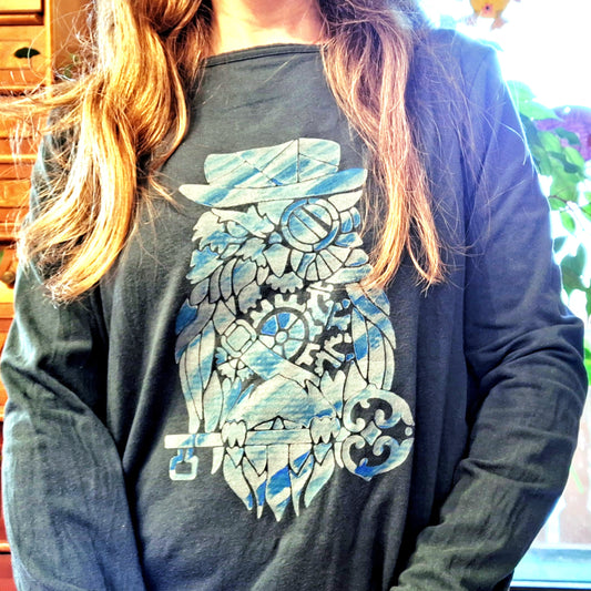 PirateOwl Print Shirt by re.loved