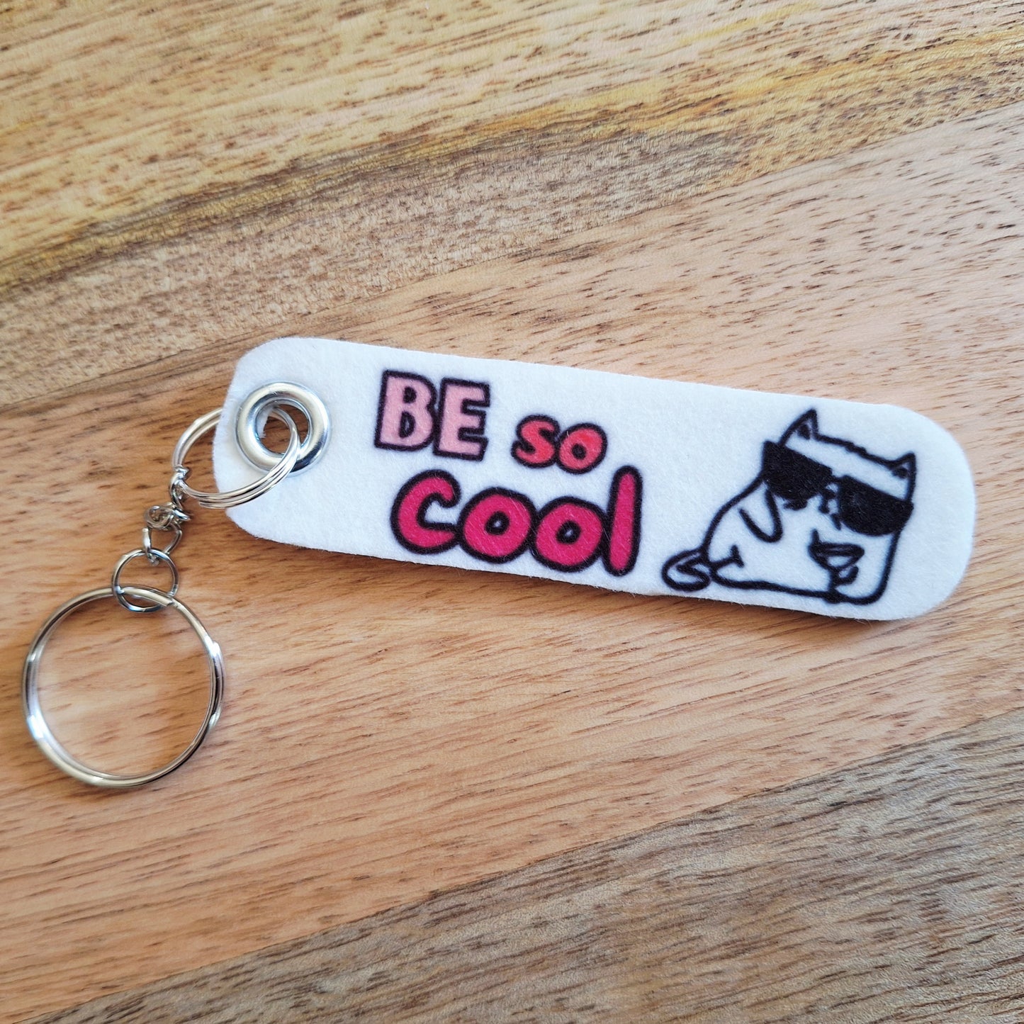 Hang-Tag Katzen Schlüsselanhänger aus Filz mit Spruch, personalisierbar
