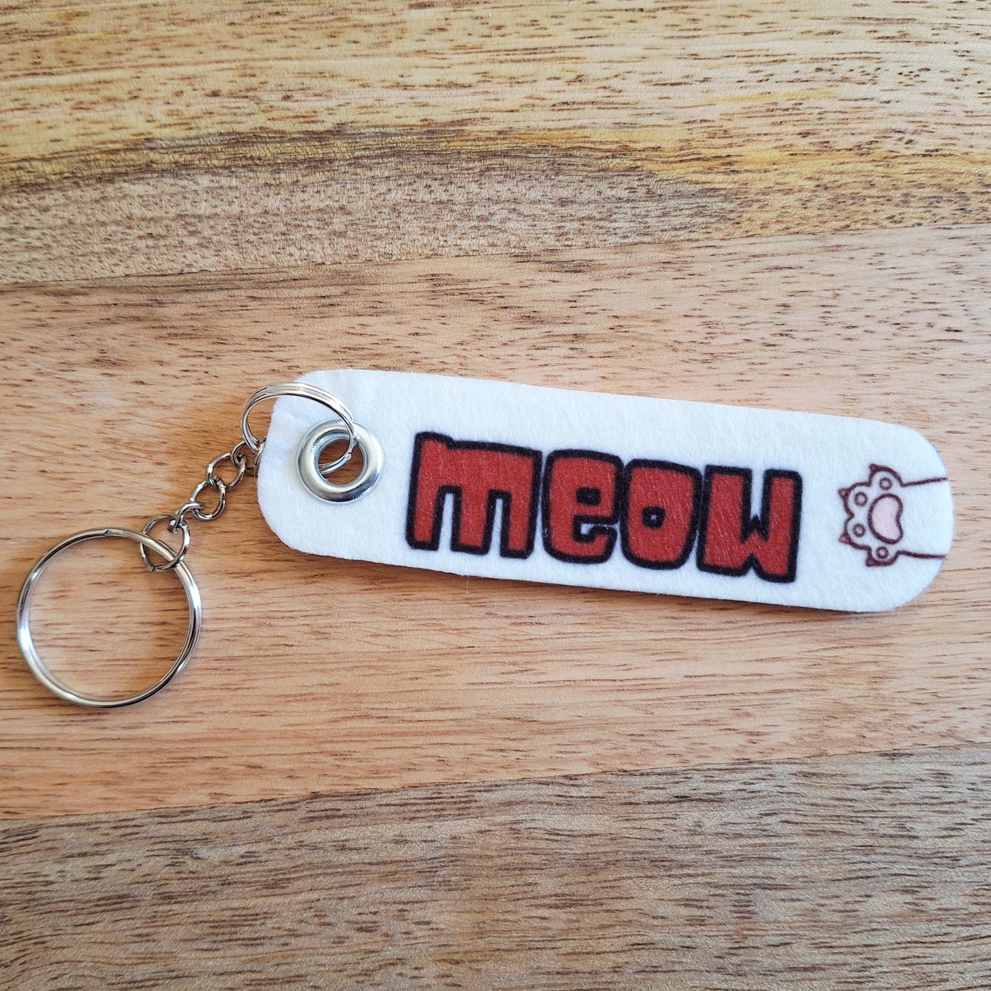 Hang-Tag Katzen Schlüsselanhänger aus Filz mit Spruch, personalisierbar